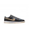 Fake Nike Dunk Low "Black Midnight Navy Tan"