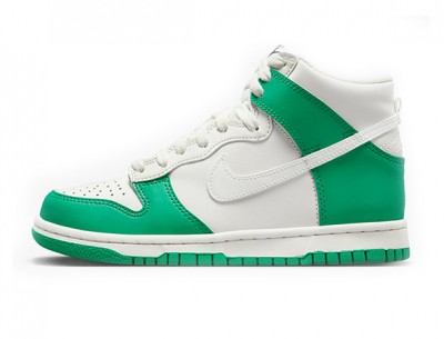 Cheap Nike Dunk High GS "Grey Green" fake 