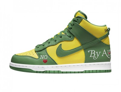 Supreme x Nike SB Dunk High "By Any Means – Brazil" DN3741-700