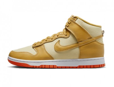 Replica Nike Dunk High "Gold Canvas" Sneakers