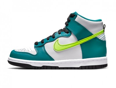 Reps Nike Dunk High GS "Volt Bright Sprucez" 