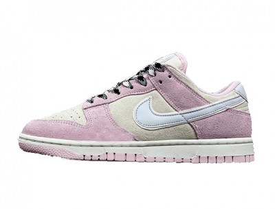 Newest Fake Nike Dunk Low "Pink Suede" Shoes