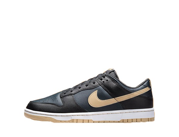 Fake Nike Dunk Low "Black Midnight Navy Tan"