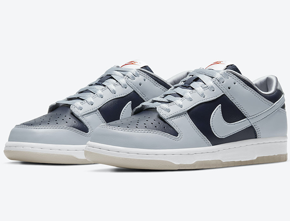 grey and navy dunks